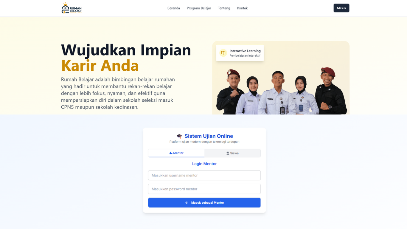 Ujian Online Rumah Belajar