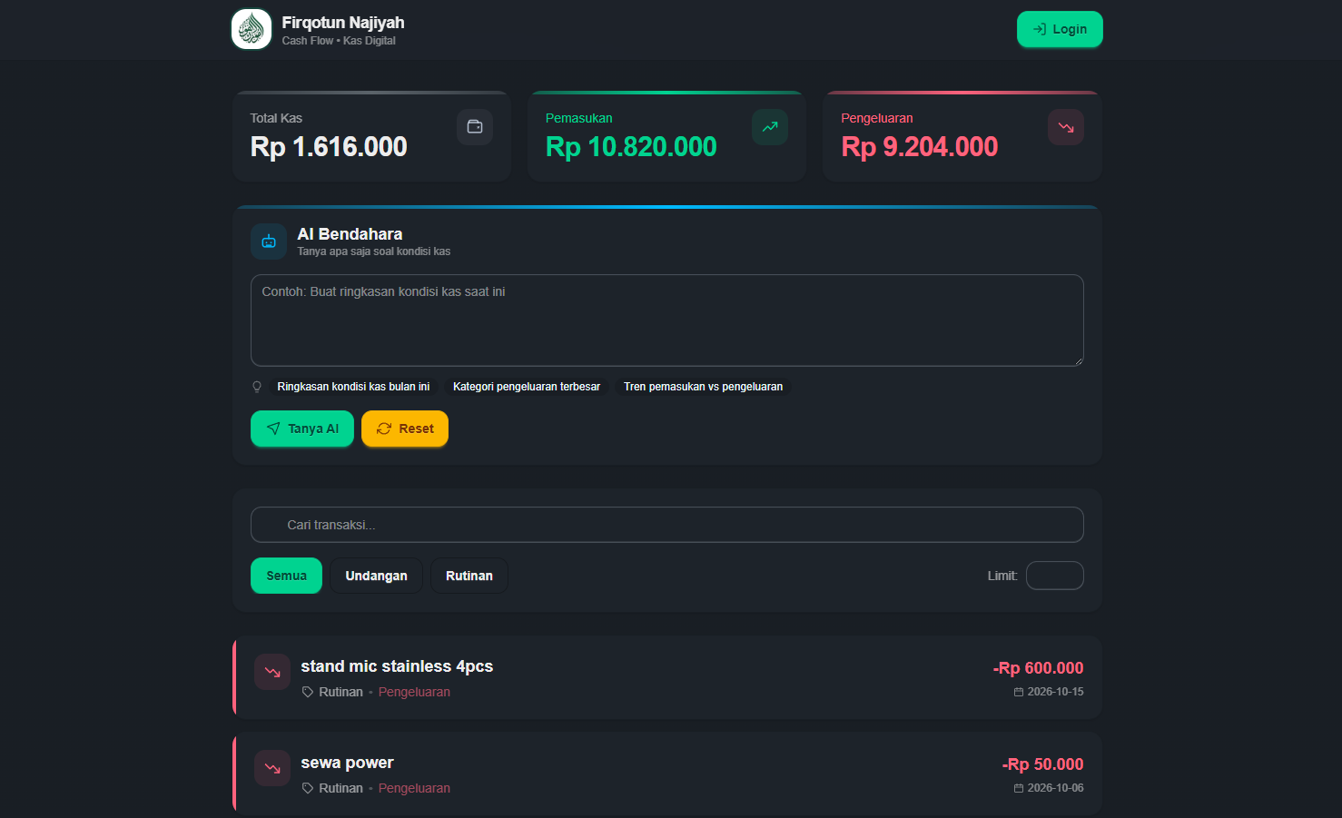 Cash Flow APP